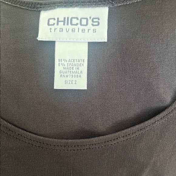 Chico's Charcoal Sleeveless Tank Top - Picture 2 of 3